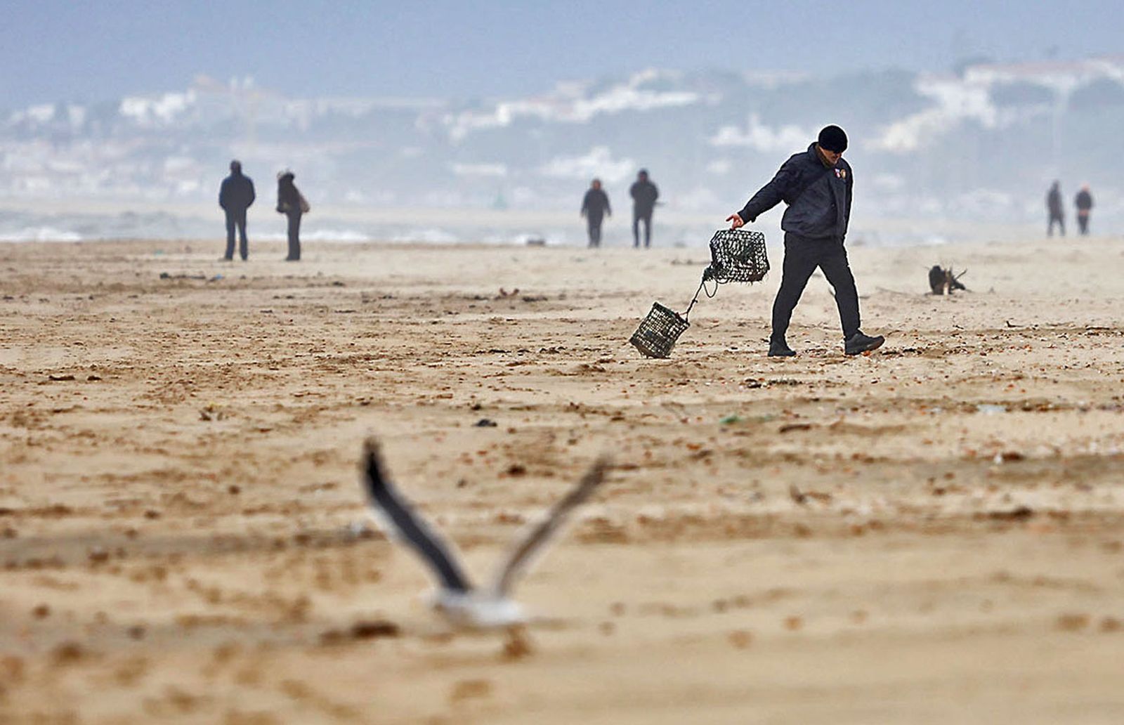 Las fotografías del primer día del años en las playas de Huelva