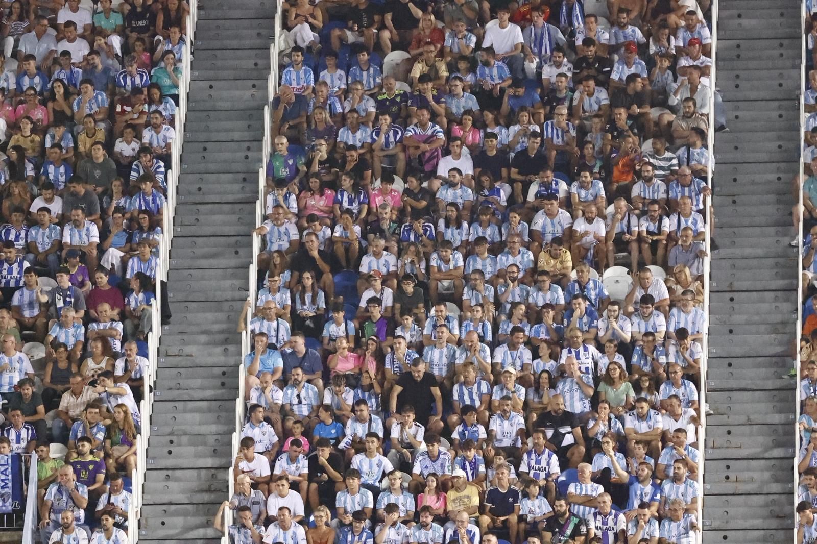 Búscate en las gradas de La Rosaleda durante el Málaga-Granada