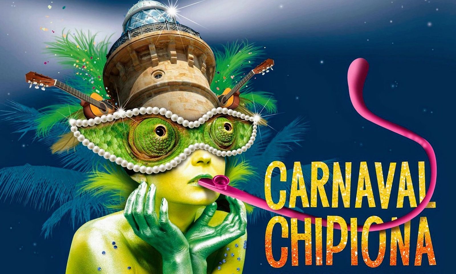 Parte del cartel anunciador del próximo Carnaval de Chipiona, obra de Cristóbal Aguiló.