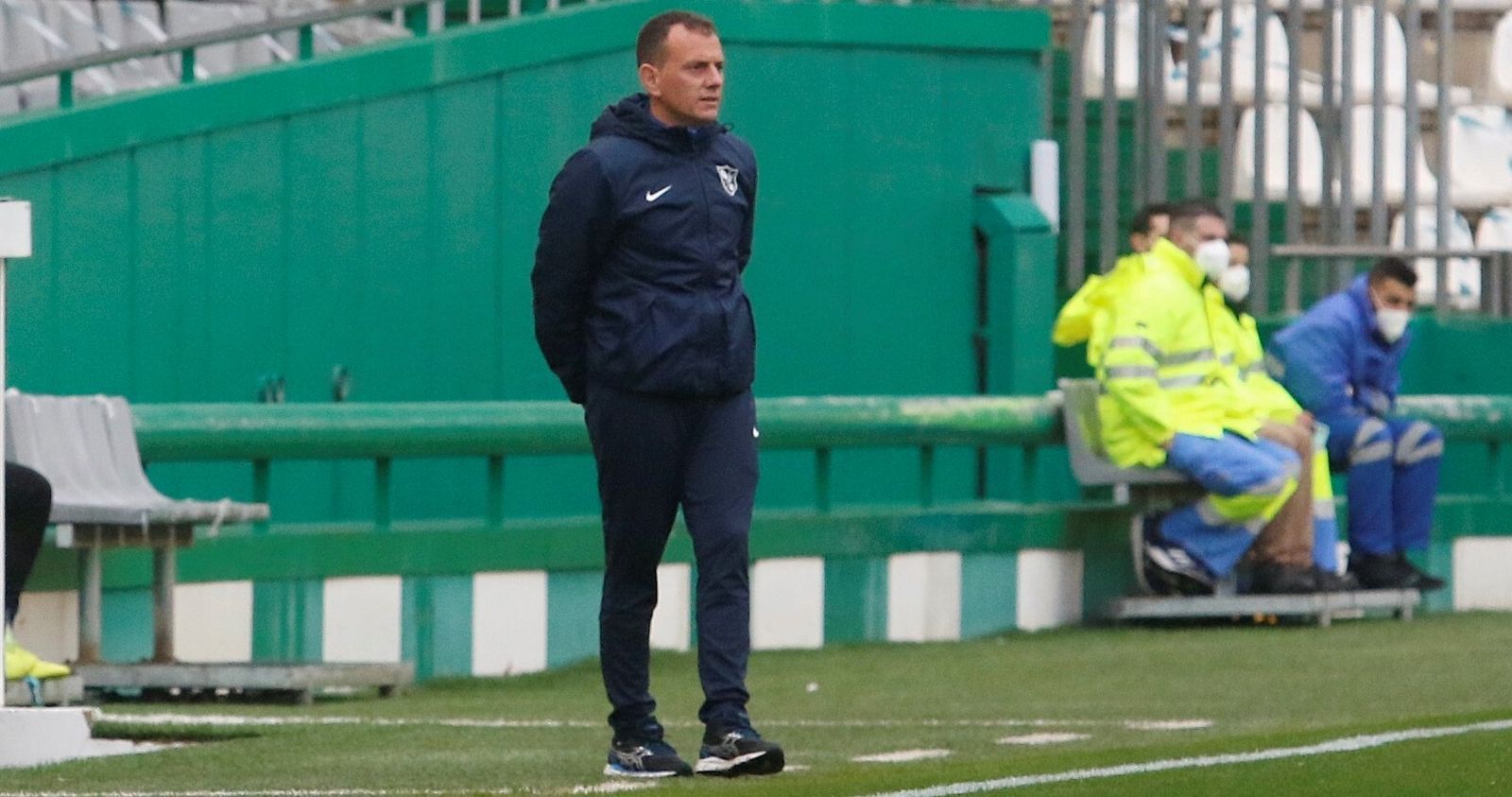 Alberto González, en El Arcángel durante la vista del Linares de esta temporada.