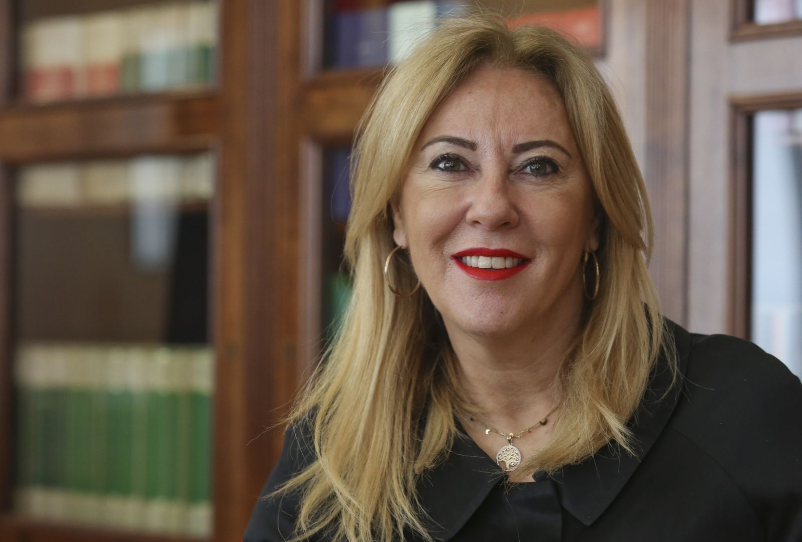 Carolina España en la delegación de Economía de la Junta en Málaga