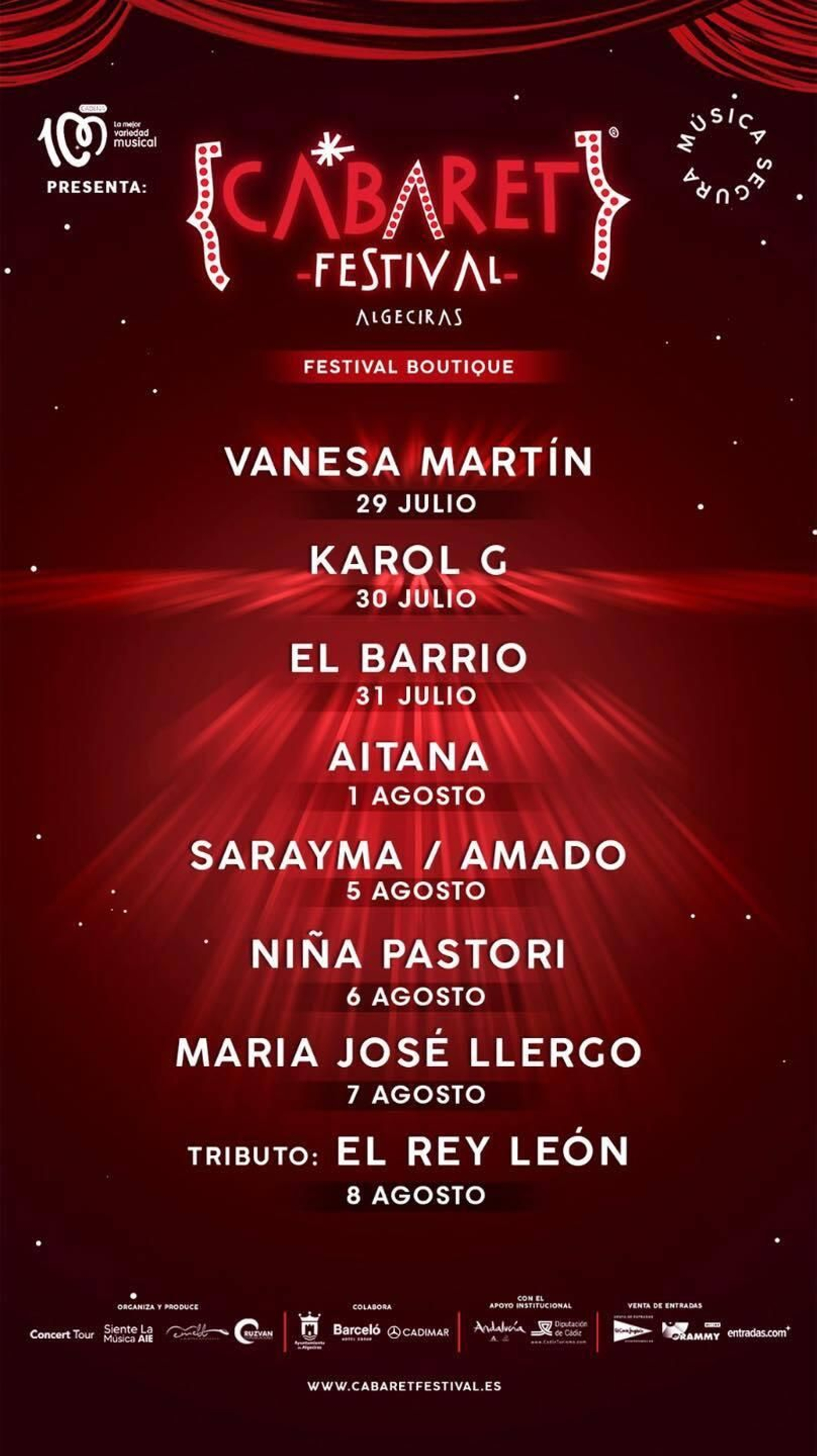 El cartel del Cabaret Festival Algeciras.