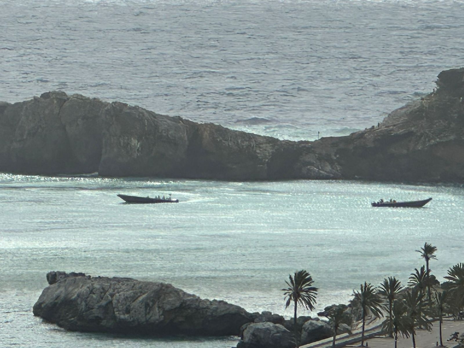 Dos de las narcolanchas refugiadas en Marina del Este