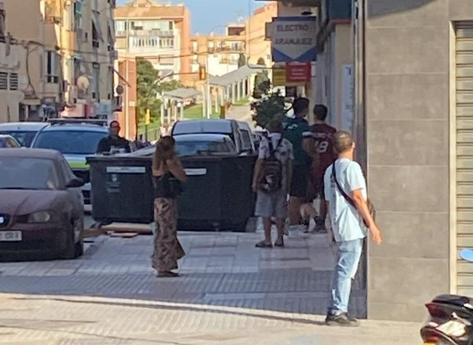 Lugar donde ha tenido lugar el incendio de los contenedores.