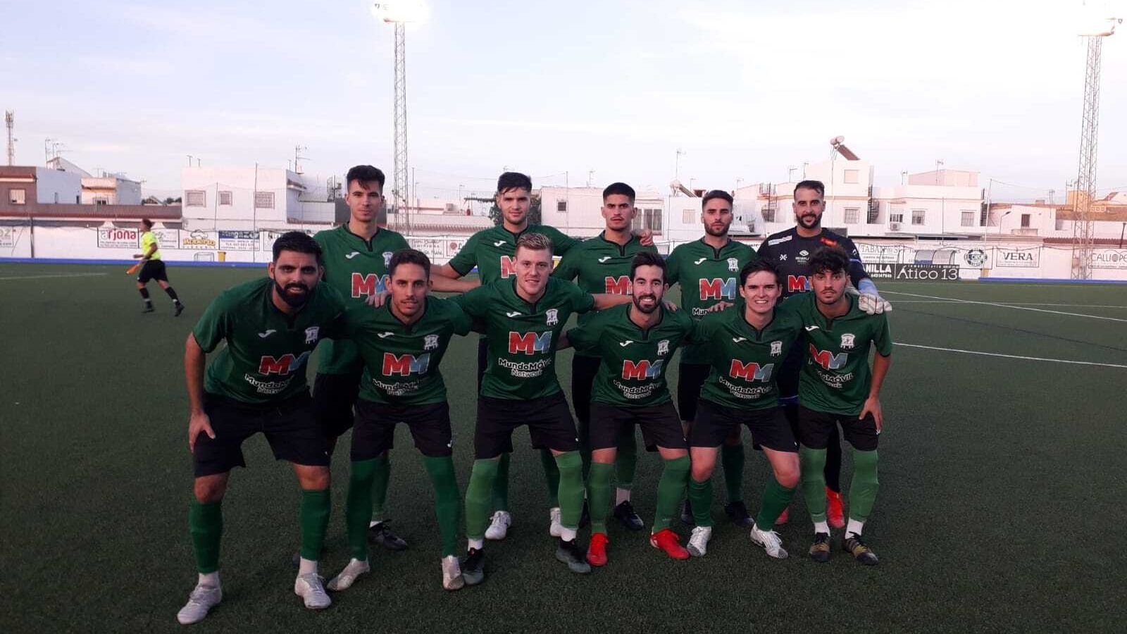 Formación inicial que presentó el Jerez Industrial en el Gutiérrez Amérigo.