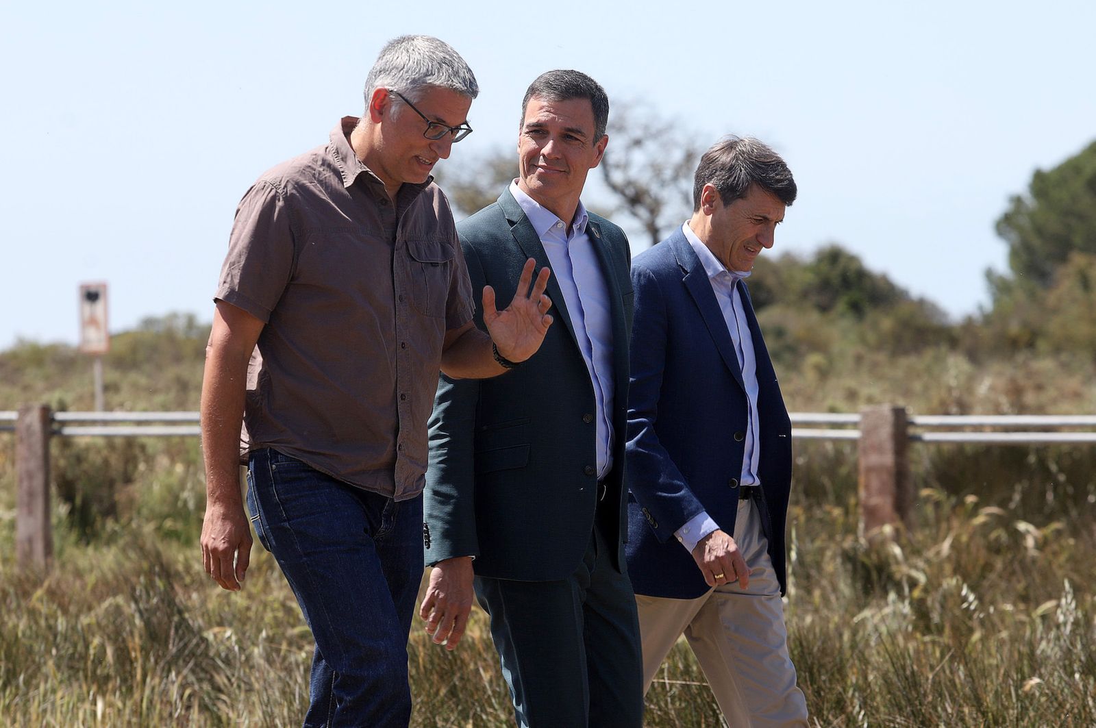Imágenes de la visita de Pedro Sánchez a Doñana
