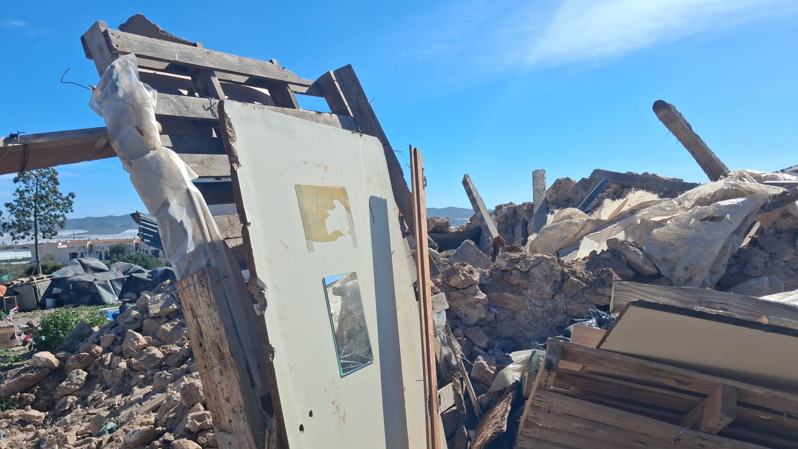 Así ha quedado el asentamiento demolido por el Ayuntamiento de Níjar.