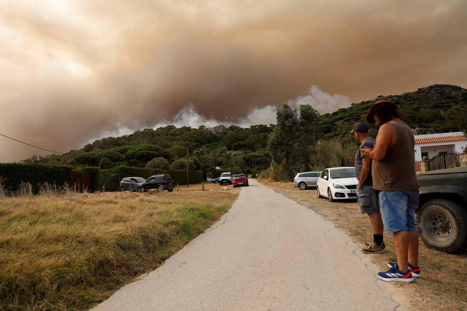 Imagen del incendio de Tarifa.