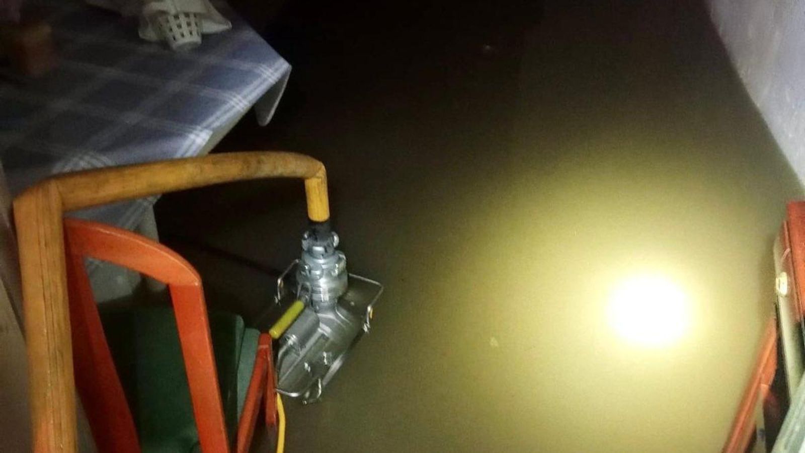 Casa inundada en Torrox