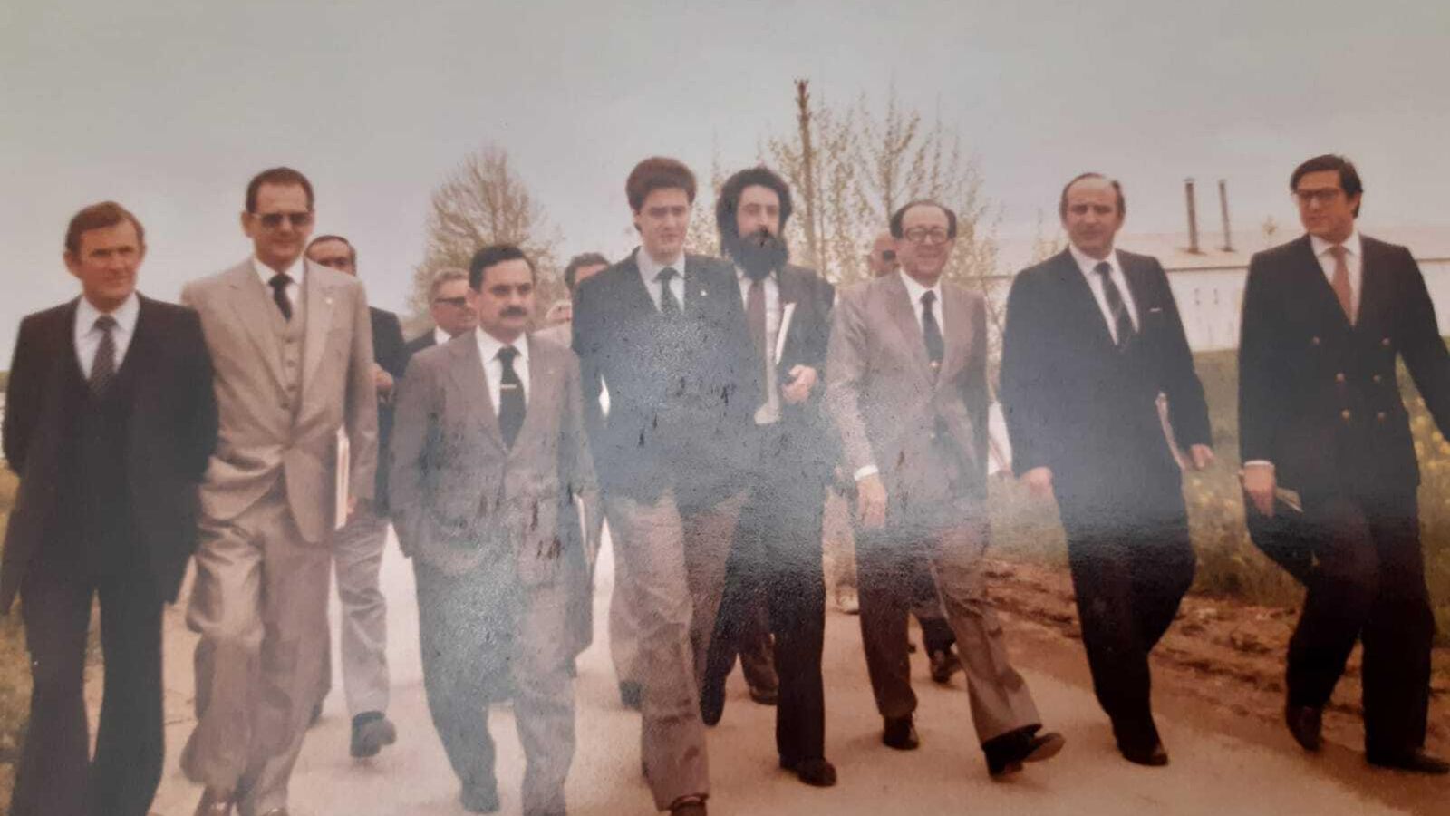 Paseando con el entonces ministro de UCD José Luis Álvarez y Florentino Pérez.