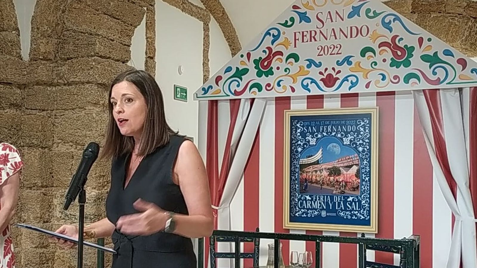 La alcaldesa, Patricia Cavada, durante la presentación del cartel y de la programación de la Feria.