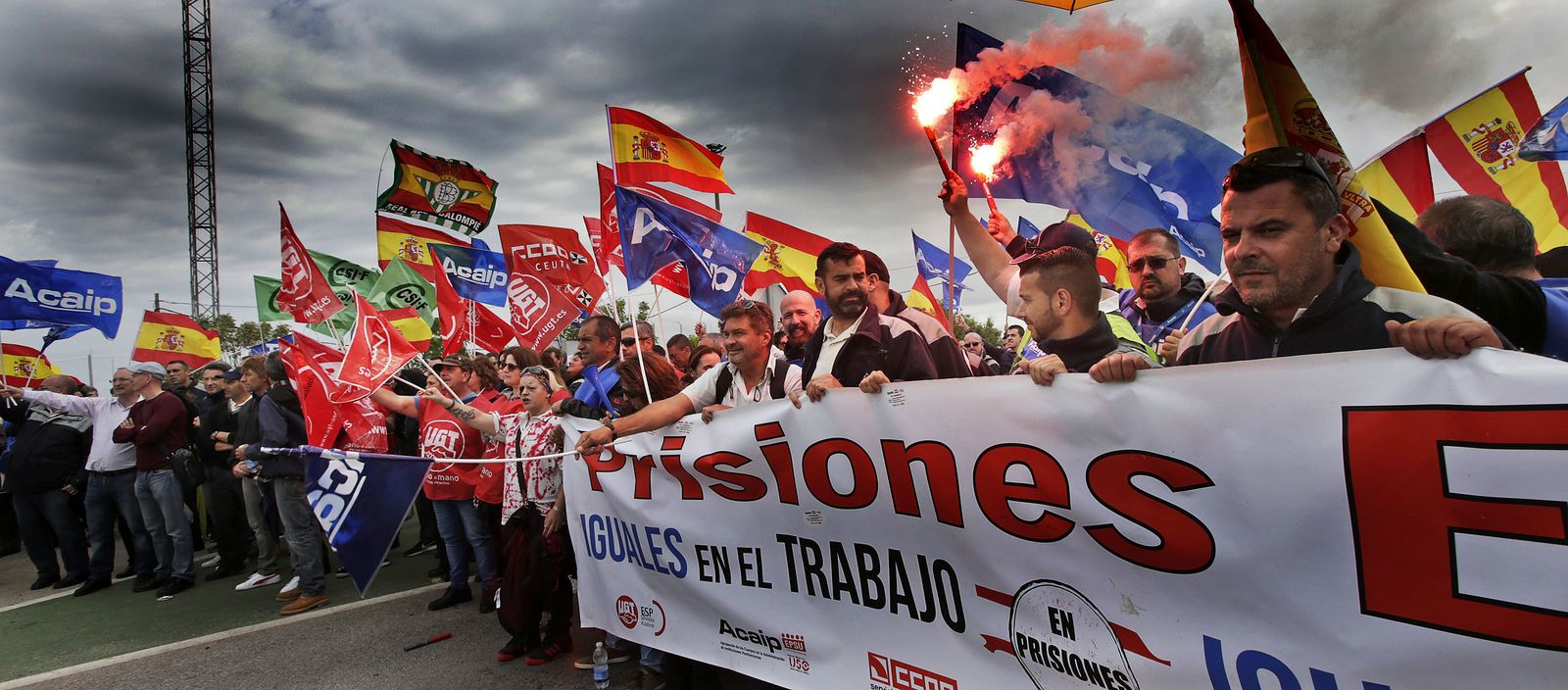 Las imágenes de las protestas de los funcionarios de prisiones