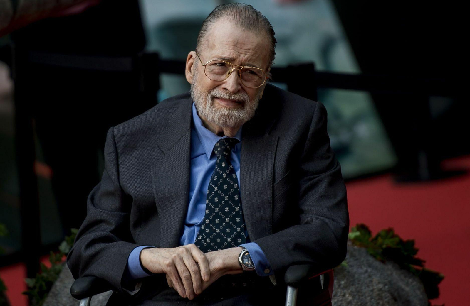 Chicho Ibáñez Serrador, en su última aparición pública, en la première de 'Jurassic World' de Bayona.