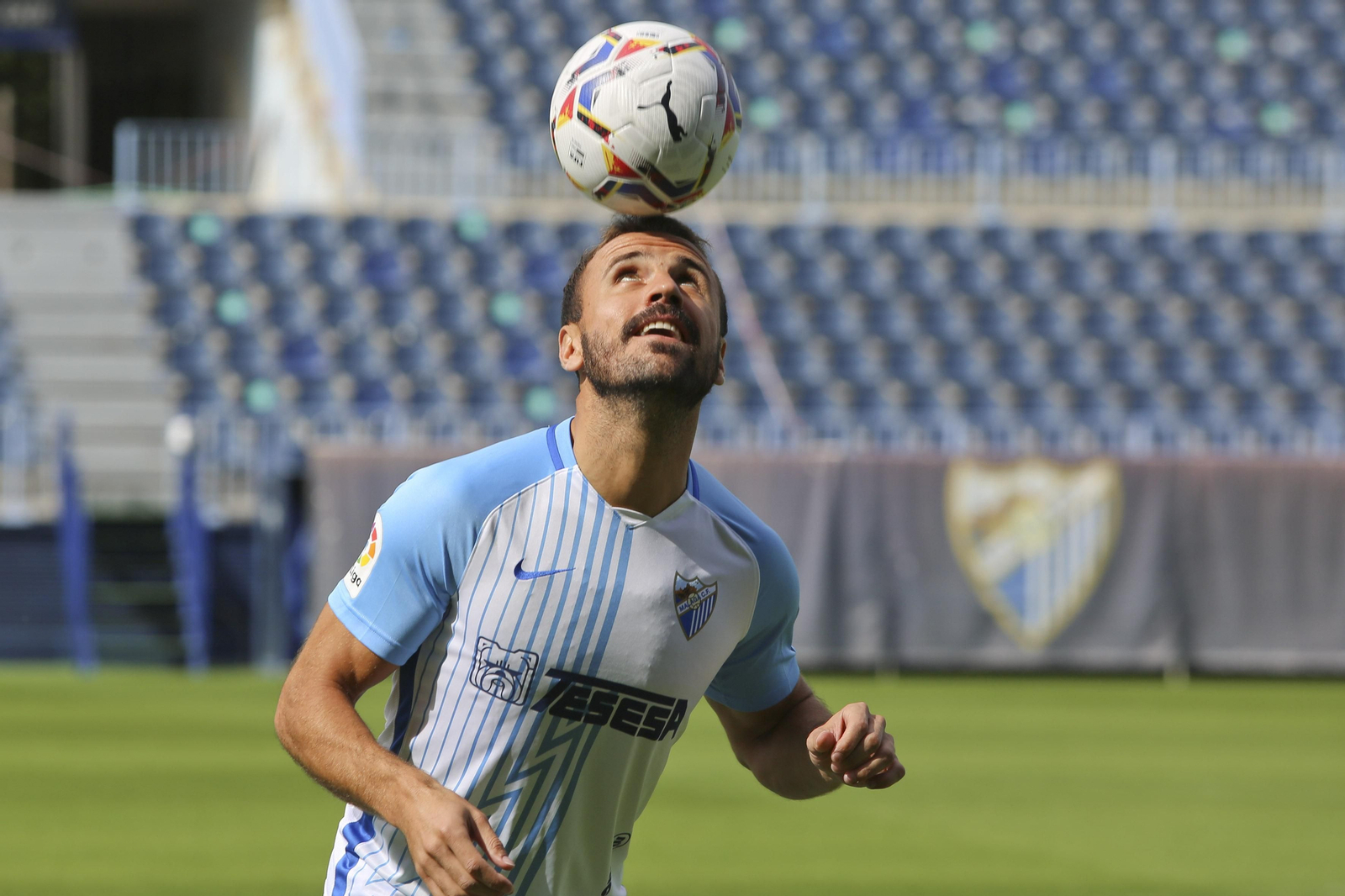 Orlando Sá, en La Rosaleda. Orlando Sá, en La Rosaleda.