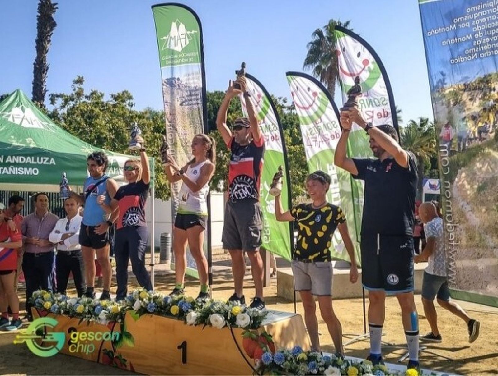 Uno de los podios de la prueba celebrada en la localidad palerma.