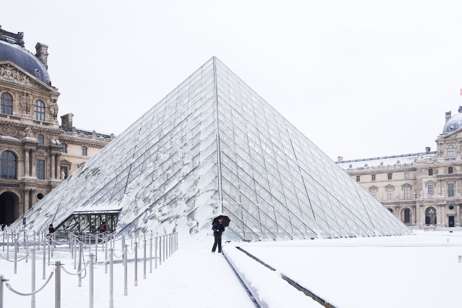 Las fotos del temporal de nieve en París