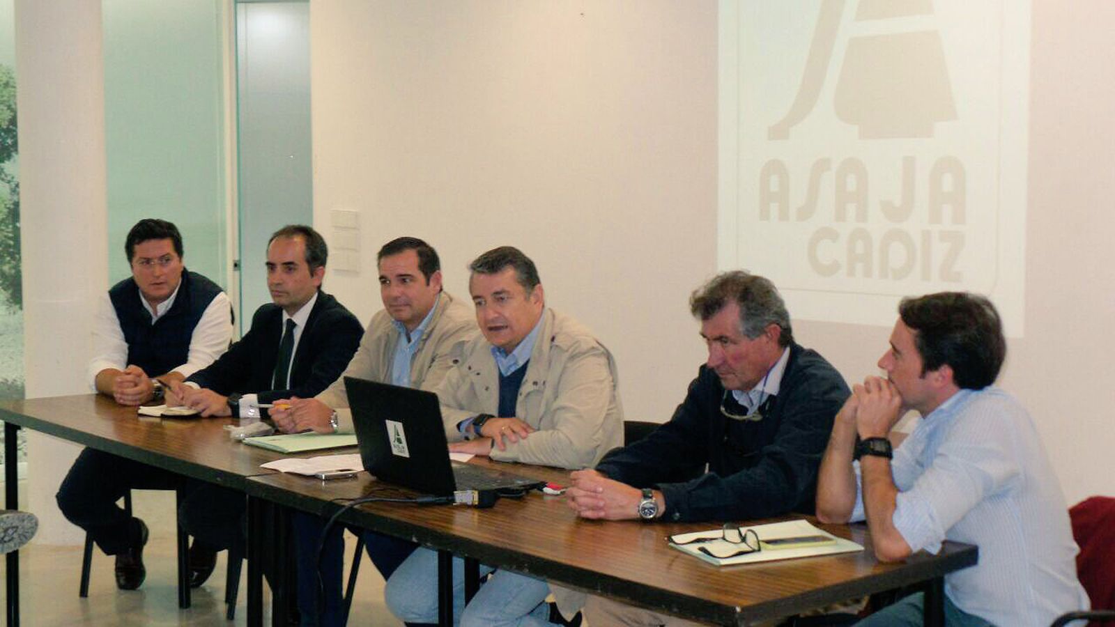 Antonio Sanz en la clausura de la junta directiva de ASAJA Cádiz