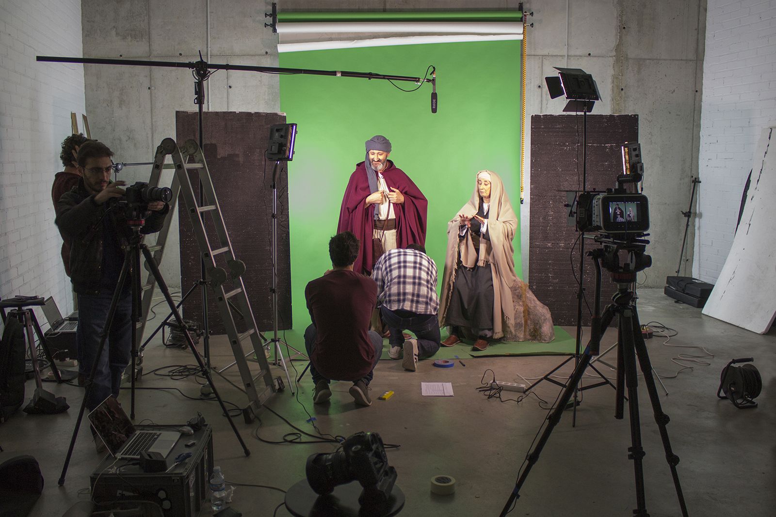 Un momento del rodaje del vídeo en 3D.