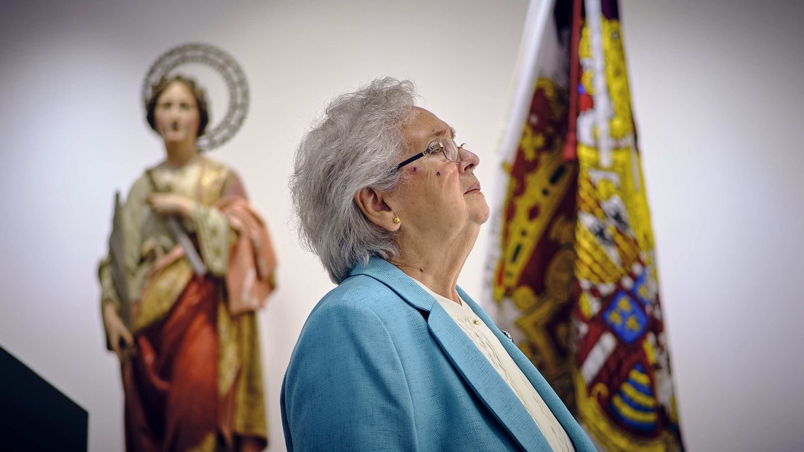 Exposición de  las imágenes relativas a Santa Barbaraque se custodian en las dependencias que el RACTA-4