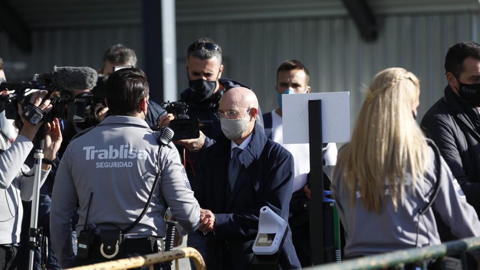 Serra Ferrer, a su llegada al Villamarín.