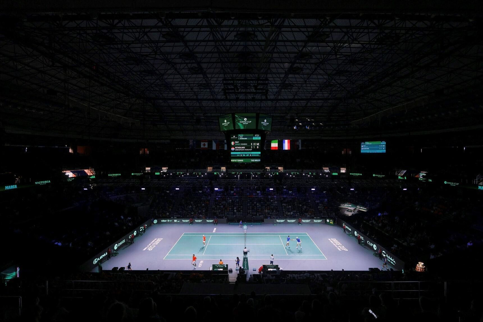 Imagen del Carpena durante la Copa Davis. Imagen del Carpena durante la Copa Davis.