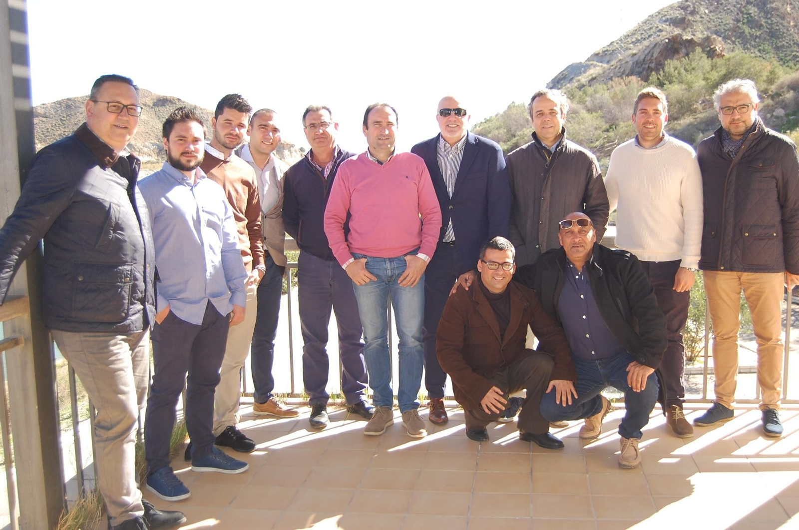 El concejal de Turismo y Cultura junto a empresarios vinculados con el cine y el deporte.