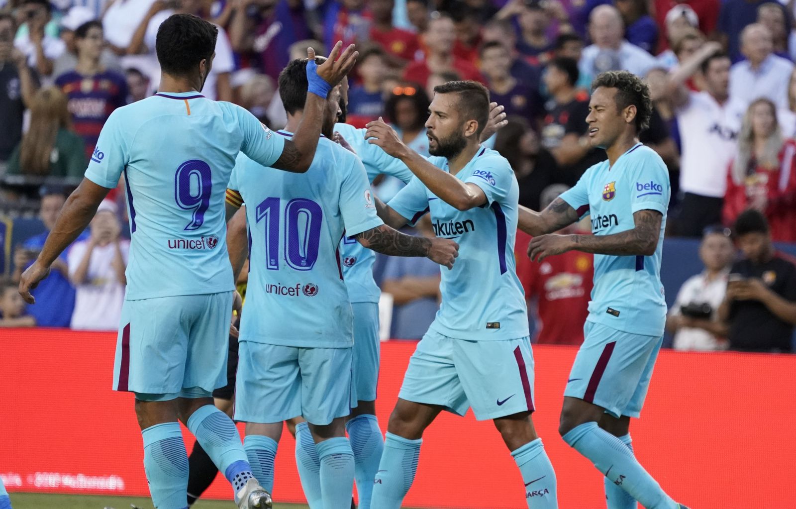 Imágenes del encuentro entre el Barcelona y el Manchester United