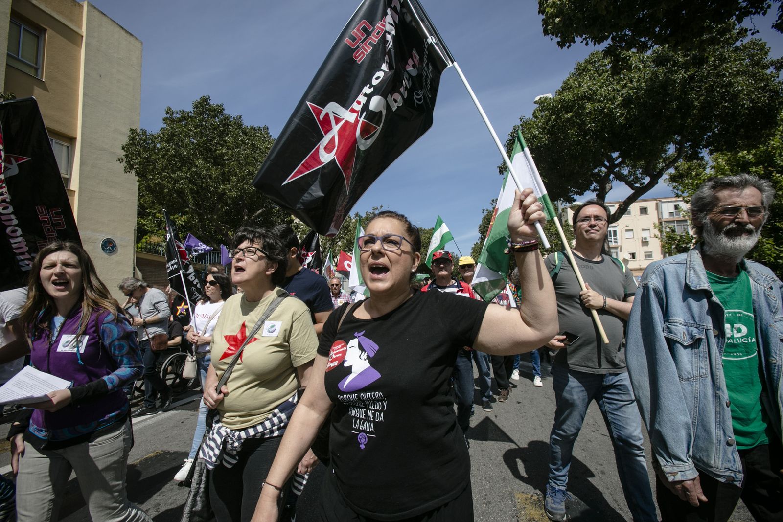 Imágenes de las otras dos manifestaciones del Primero de Mayo en Cádiz