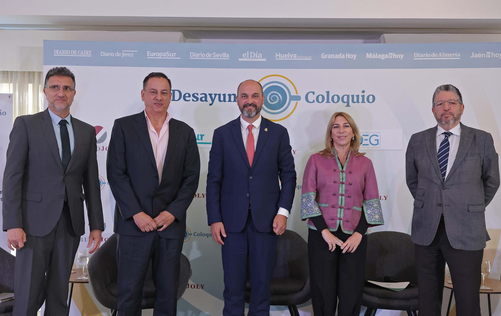 Fotos del Desayuno coloquio Nuevos retos del almacenamiento en la era de la bioenergía en Los Barrios y el Campo de Gibraltar de Europa Sur y Olivia Energy Group