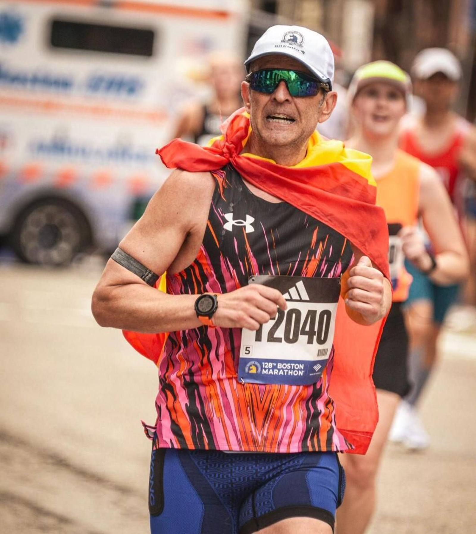 El Doctor Ríos durante su reciente participación en la edición de este año del Maratón de Boston.