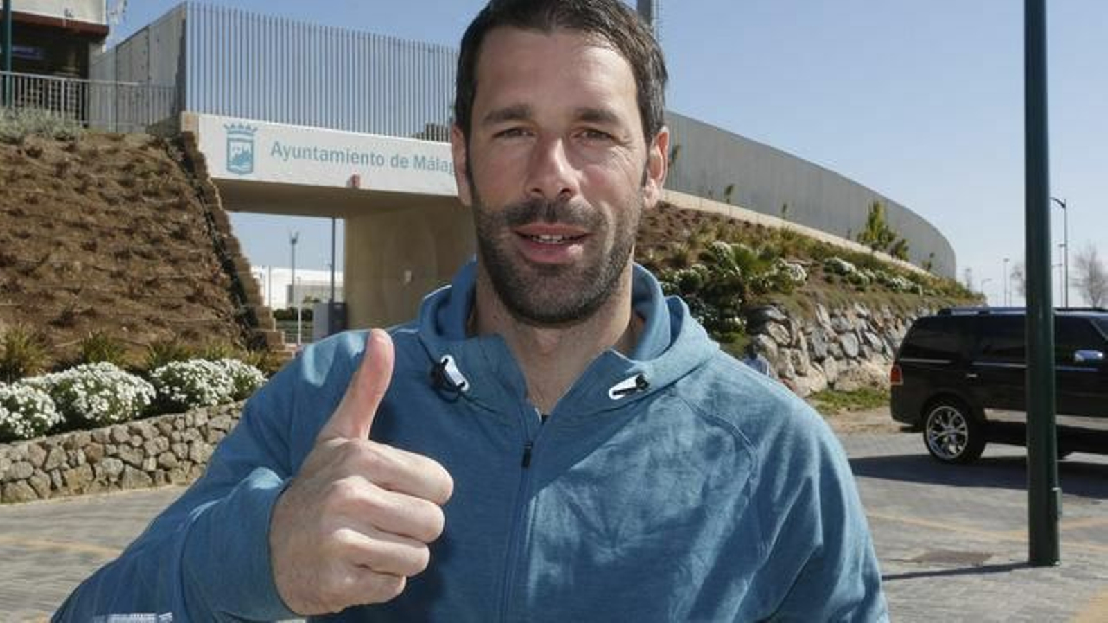 Van Nistelrooy, en el Ciudad de Málaga.