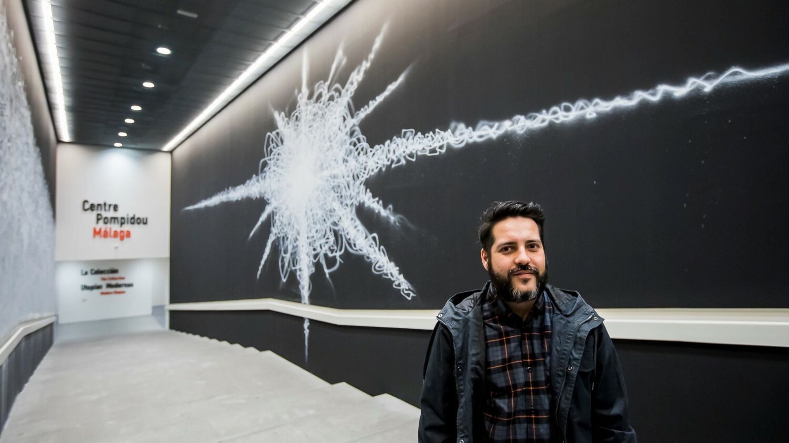 Intervención de la escalera principal del Centre Pompidou Málaga.