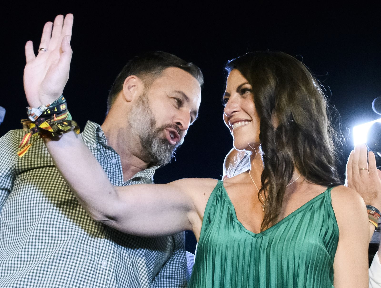 Santiago Abascal y Macarena Olona, la noche del 19 de junio.