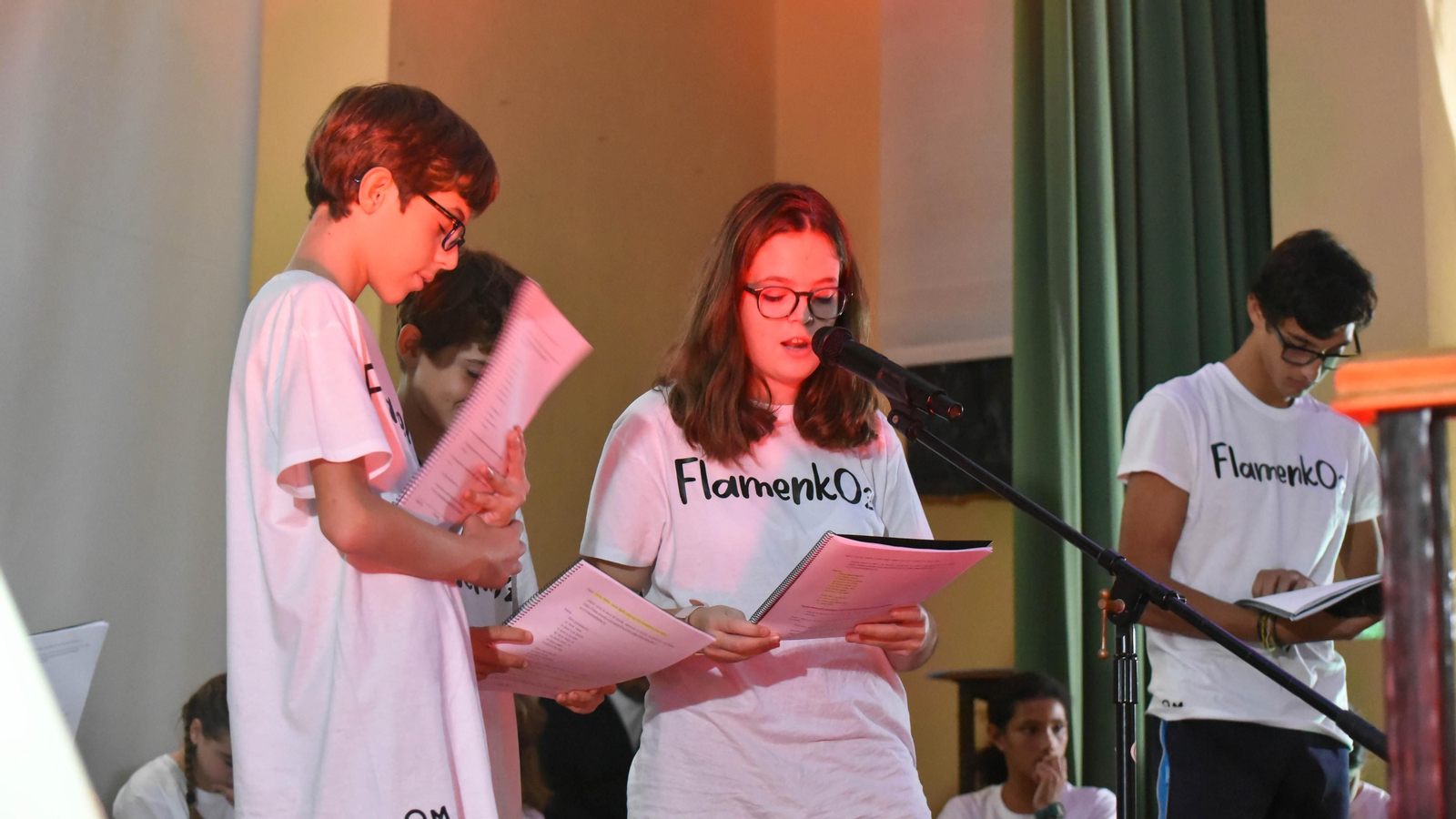 Flamenkoz, lectura de la obra en el  colegio Huerta de la Cruz, en imágenes
