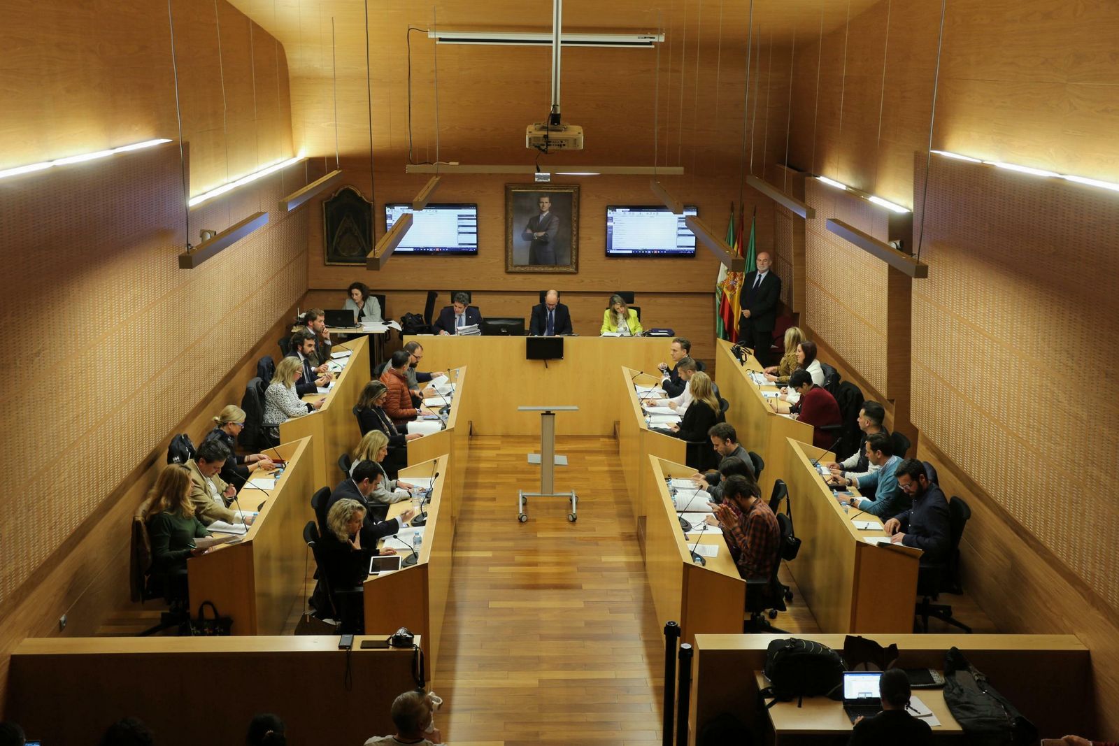 Una imagen del pleno que se está desarrollando esta tarde en el Ayuntamiento.