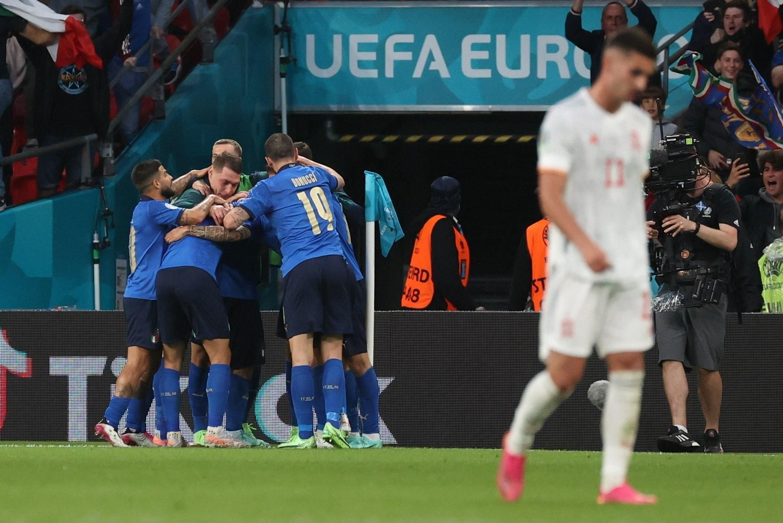 Las imágenes de la semifinal Italia-España de Eurocopa