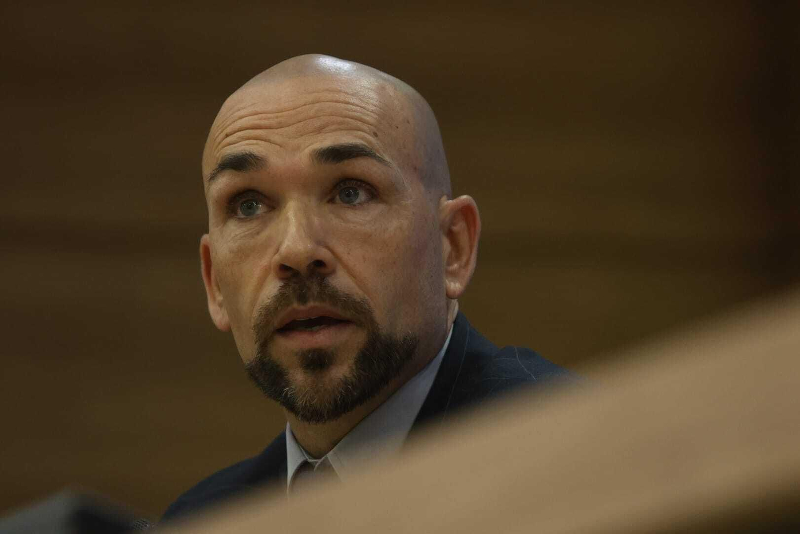 Manolo Gaspar, durante la presentación de los fichajes. Manolo Gaspar, durante la presentación de los fichajes.