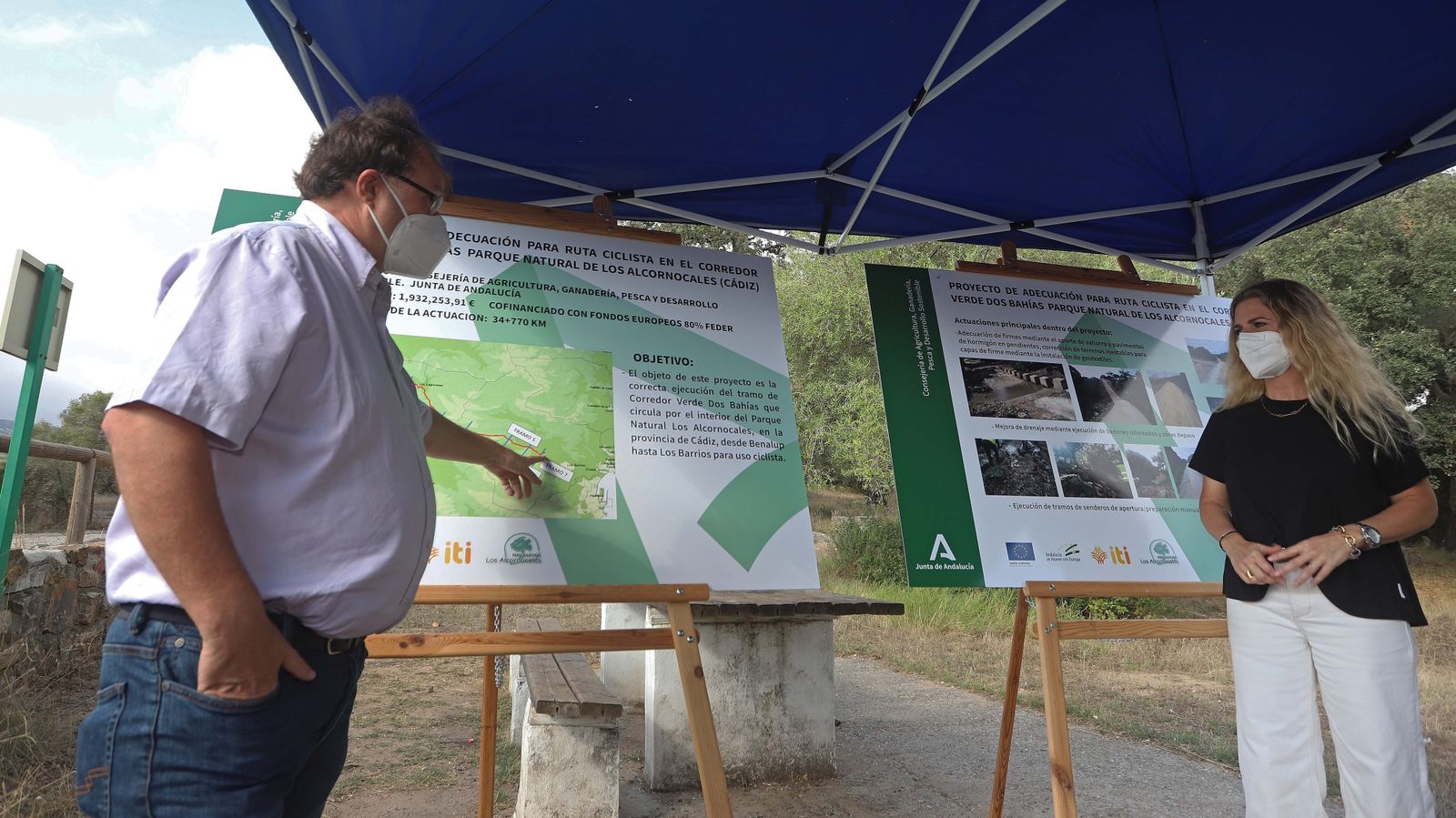 Fotos del futuro Corredor Verde Dos Bahías en Los Barrios