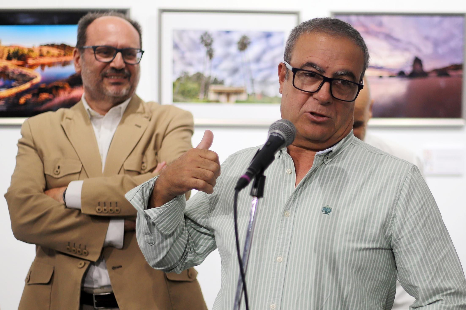 Imágenes de la exposición "Patrimonio de Huelva y Provincia", en el Centro Cultural "José Luis García Palacios" de la Fundación Caja Rural del Sur