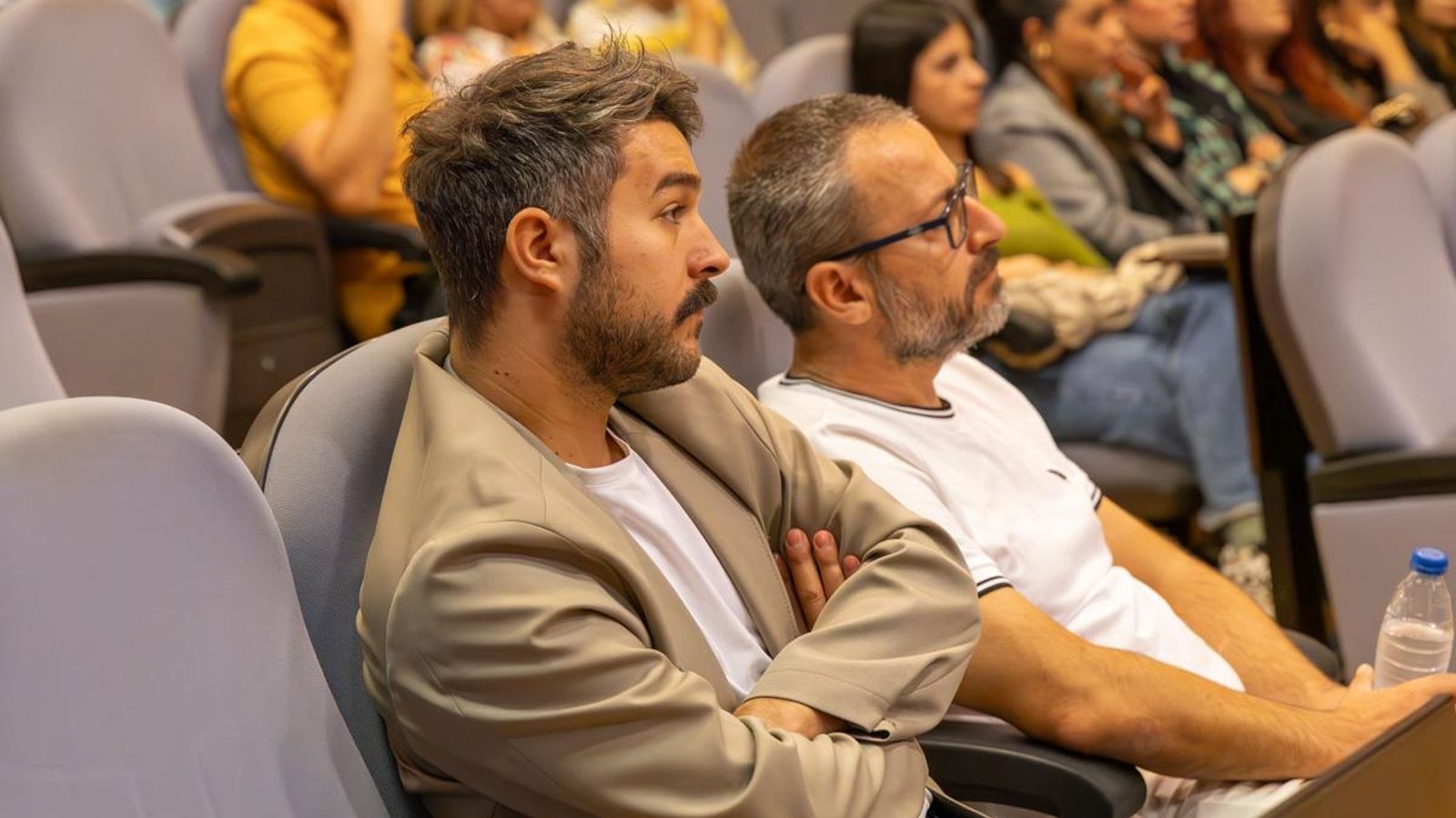 Juan Carlos García y Pedro Sánchez en Oleotour, Jaén