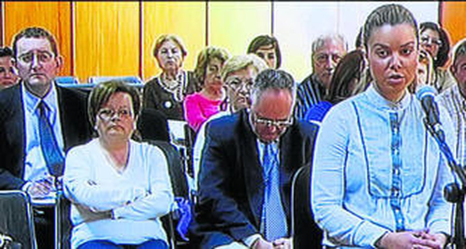 Casto Pérez (i) y María José Campanario (d), en el juicio de la Operación Karlos.