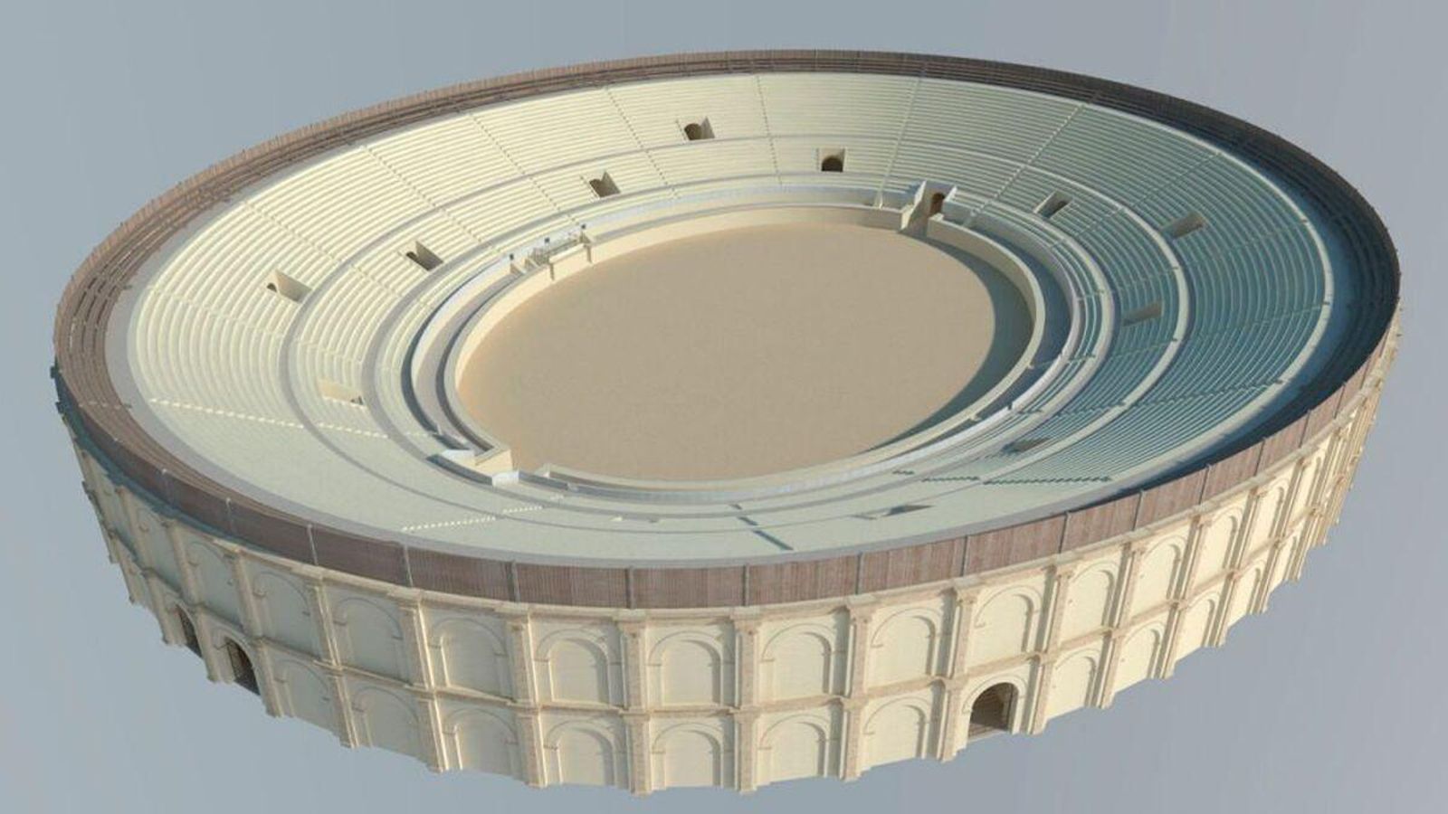 Maqueta del Anfiteatro Romano de Córdoba.