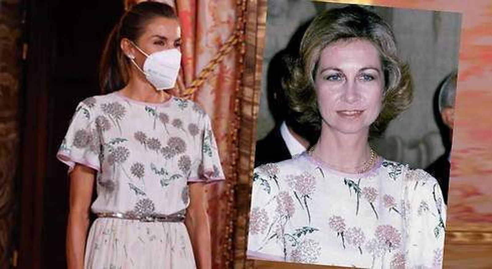 La Reina Letizia, este martes, con una blusa de Doña Sofía.