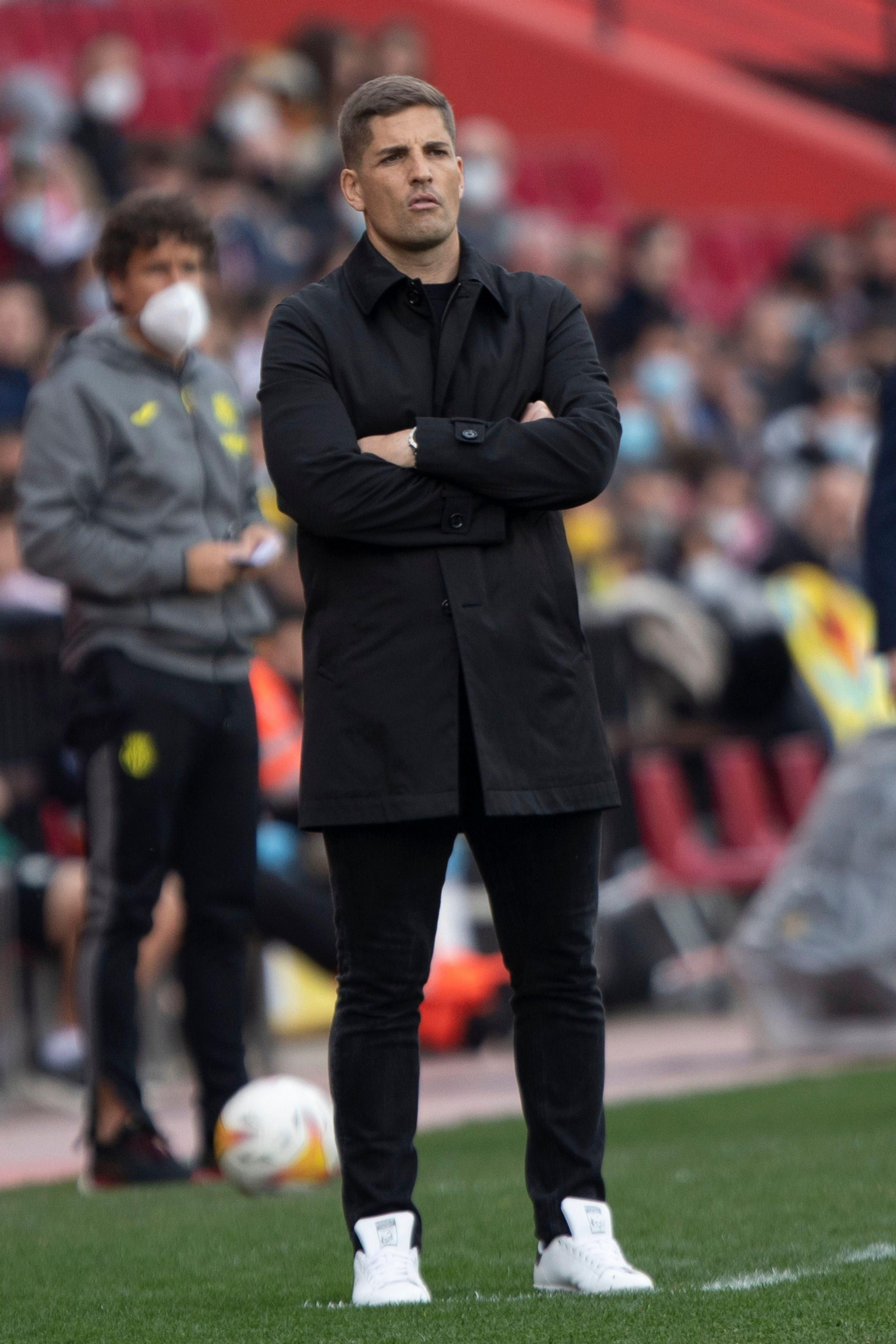 Robert Moreno, durante el partido ante el Villarreal