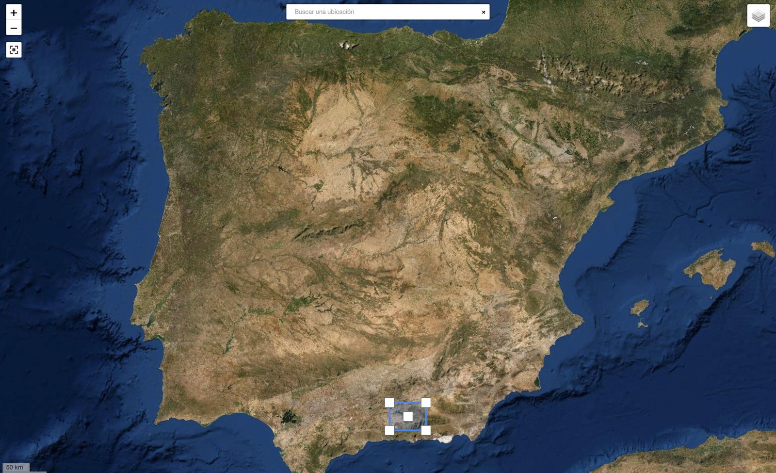 El mapa que muestra las plantas que hay en las distintas zonas de Granada