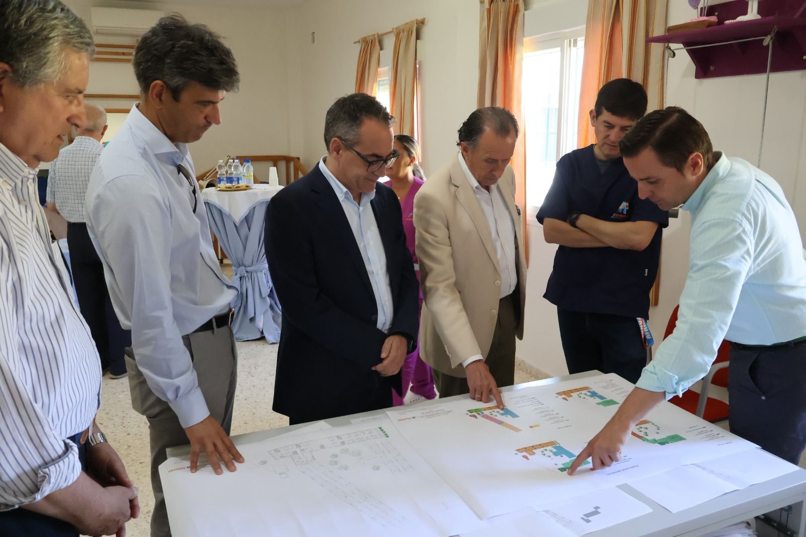 Un momento de la visita.