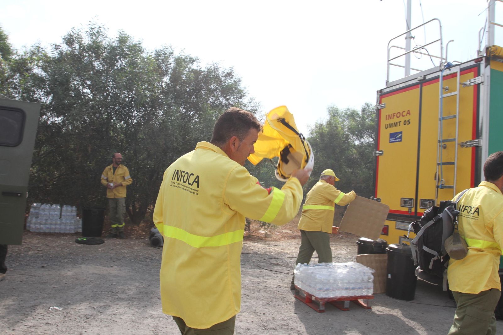 Las imágenes del incendio en Moguer y Mazagón