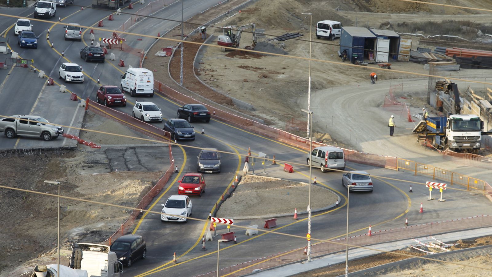Obras en la Carretera Nacional 340a en Huércal de Almería