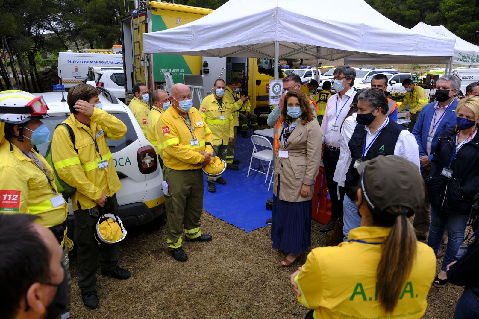 Fotogalería simulacro incendio forestal. Parque periurbano de Castala. Berja (Almería)