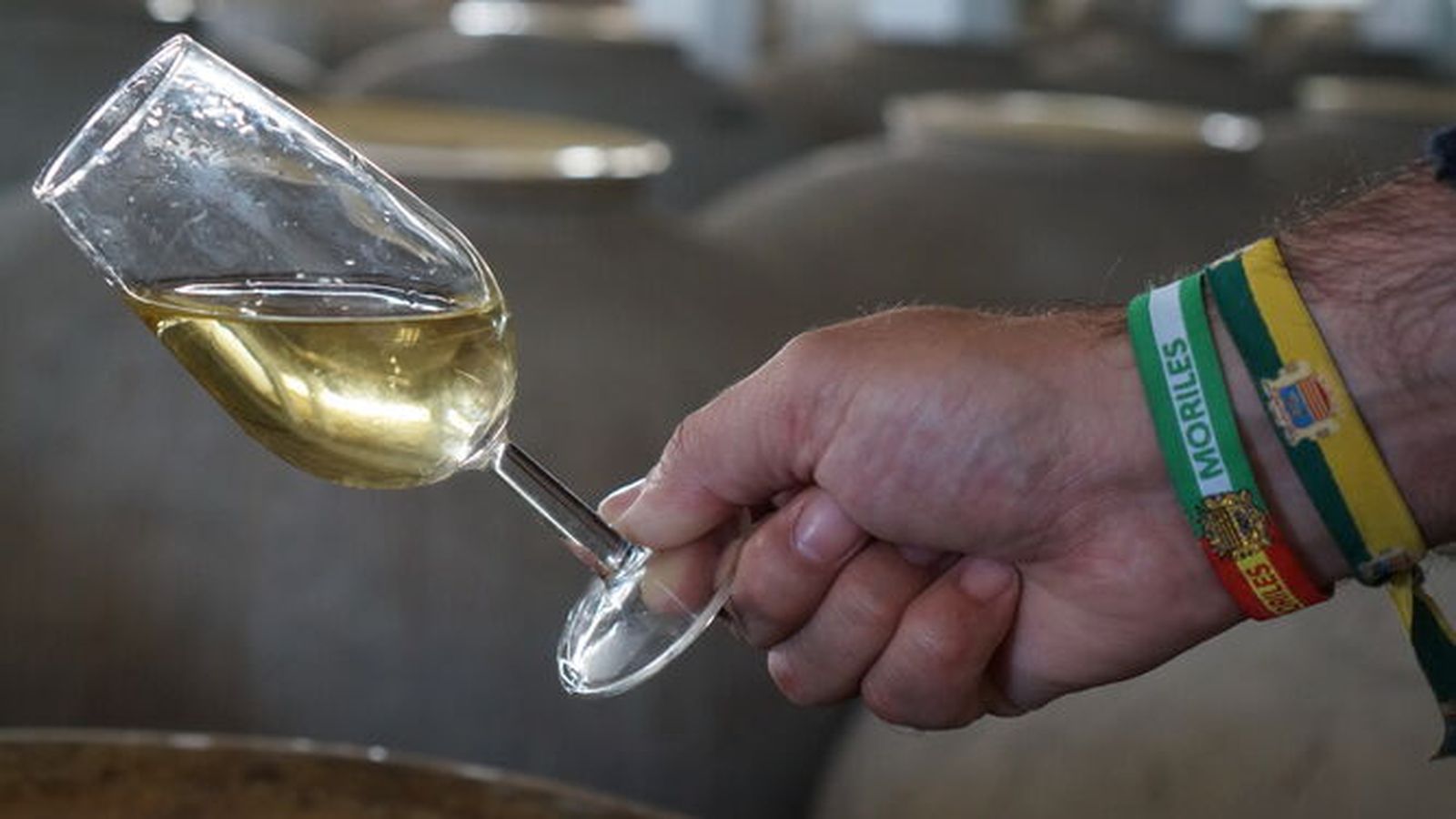 Una copa de vino de Moriles.